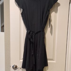 Chic Black Mini Dress with Belt